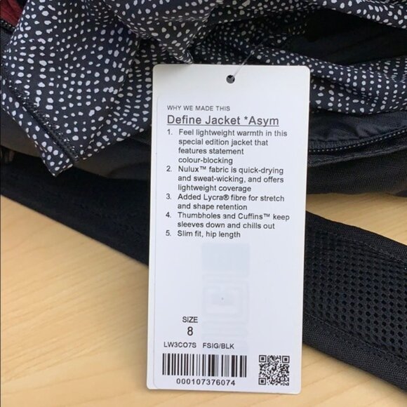 Lululemon Define Jacket Asym NWT - Picture 5 of 8